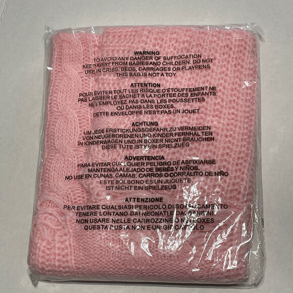 Cloud Ten Pink Oversized Distressed Long Bell Sleeves Knit Sweater NWT Size S - Picture 7 of 9